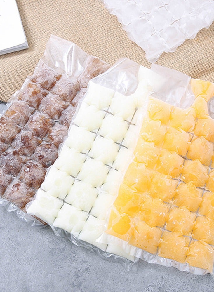 100pcs 24-Grid Disposable Self Sealing Ice Grid Bag Summer Essential Ice-making Bags Clean Outdoor Portable Camping Ice Moulde Ice Cube Bags With a Funnel  - Image 1