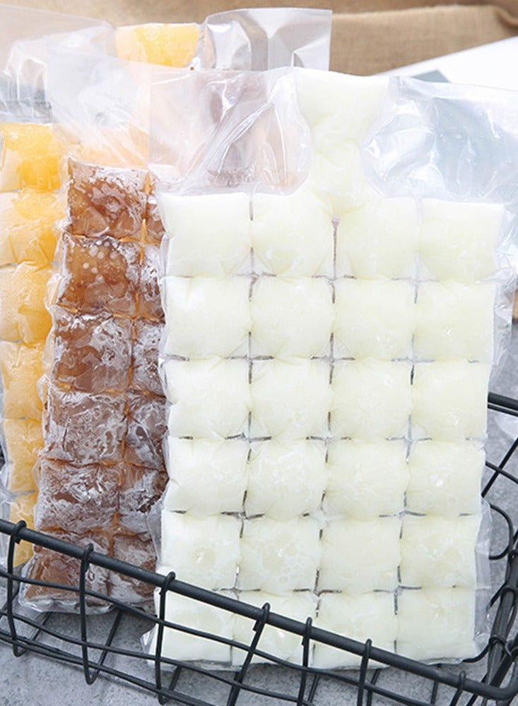 100pcs 24-Grid Disposable Self Sealing Ice Grid Bag Summer Essential Ice-making Bags Clean Outdoor Portable Camping Ice Moulde Ice Cube Bags With a Funnel  - Image 4