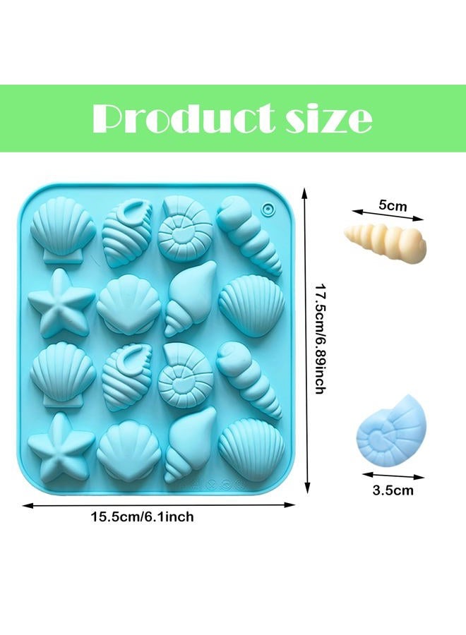 Nexolia 3 Pcs Chocolate Seashell Mold, Ocean Themed Seashell Silica Gel Mold Suitable for Craft Baking, Chocolate Candy Resin and Soap Making, DIY Home Decoration and Gift Making Projects（Three Colors） - Image 2