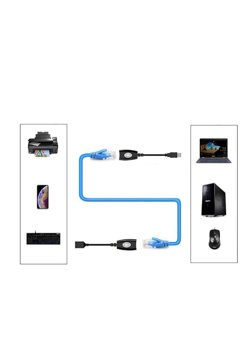 Generic USB RJ45 Extension Adapter Up to 50 meters Length (Black)  - Image 4