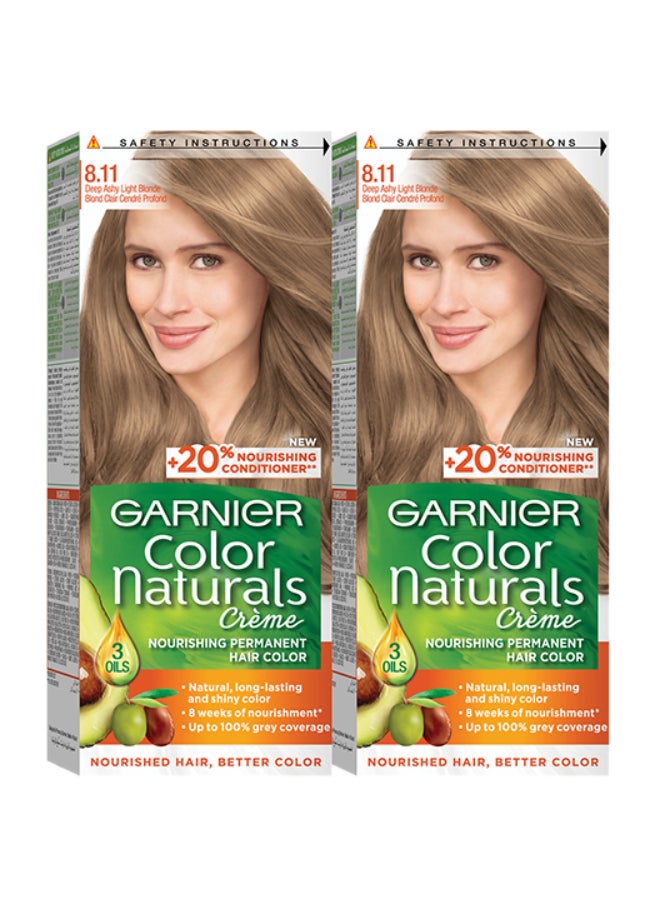 Garnier Color Naturals  8.11 Deep Ashy Light Blonde Permanent Hair Color  - Image 1