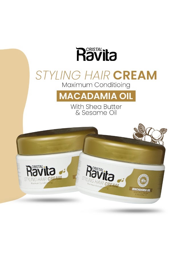 CRISTAL Ravita STYLING HAIR CREAM Maximum Conditioning Macadamia Oil With Shea Butter 150 g - Image 2
