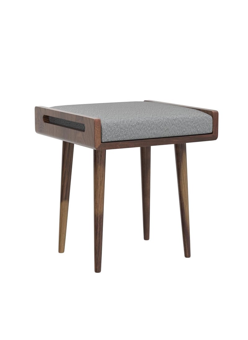 IThree IThree Solid sheesham Wood Furniture StoolSeatOttomanBench in Solid Sheesham Wood Stool with Cushion Sitting Chair with Handle Natural Finish  - Image 5