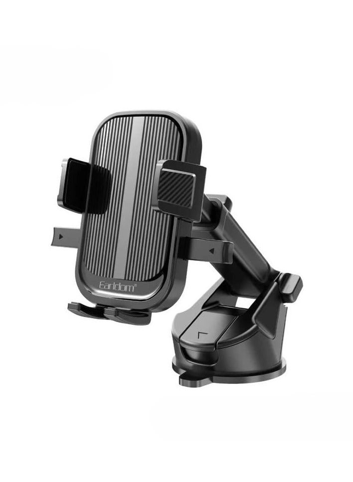 Earldom EH264 Mobile Phone Holder: Strong Fixation and 360° Rotation for Safer Driving This car mount features a telescopic arm and a strong suction base, allowing for one-handed phone mounting with full rotation and easy angle control. It is made with high quality materials for guaranteed stability on all roads. - Image 2