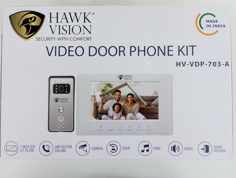 Hawk Vision Video Door Phone kit HVVDP703 A 7inch Video Door Phone Night Vision Doorbell with Intercom and Camera - Image 5