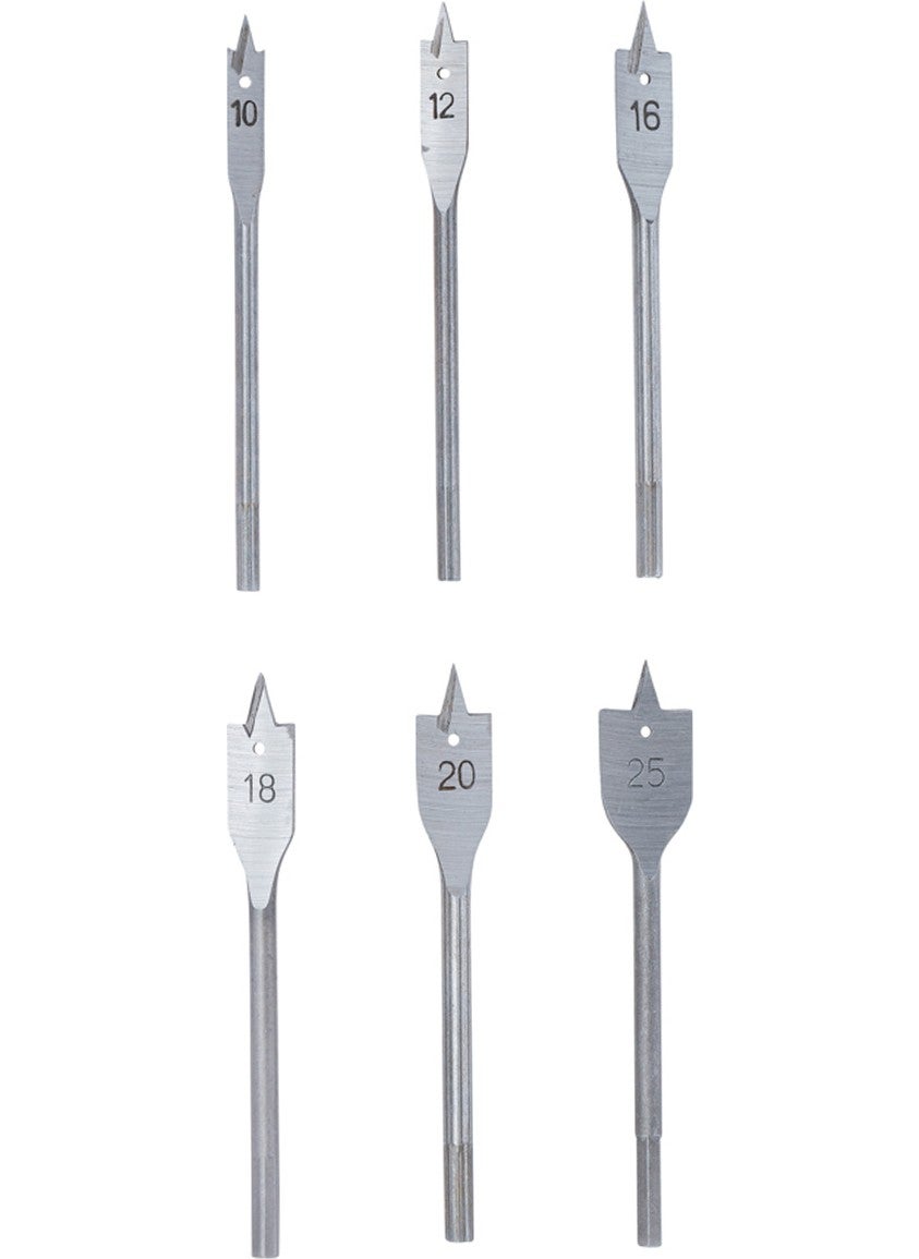 BGS Flat Milling Drill Set 10 - 25 Mm | 6Pcs  - Image 1