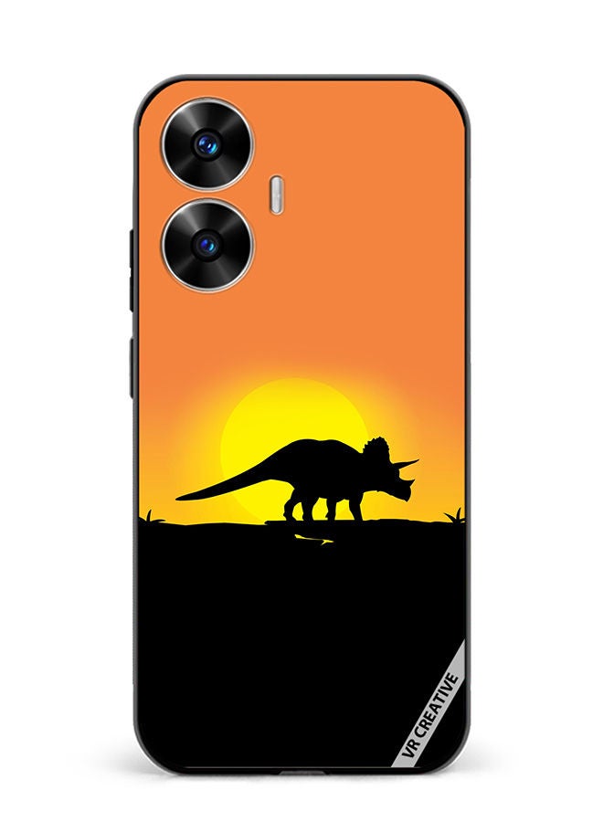VR CREATIVE Protective Case Cover For Realme C55 Dinosaur Design Multicolour - Image 1
