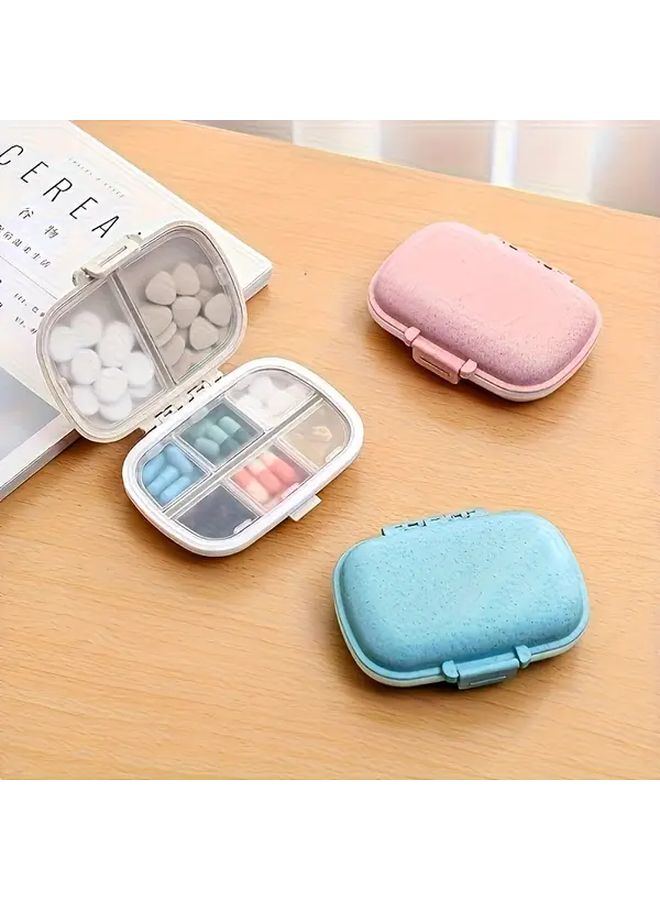 8 Compartment Sealed Plastic Pill Organizer White Moisture Proof Portable Travel Medicine Storage Box With Transparent Lids Durable Daily Medication Management Compact Design For Home On The Go Use Pill Box For Purse - Image 2