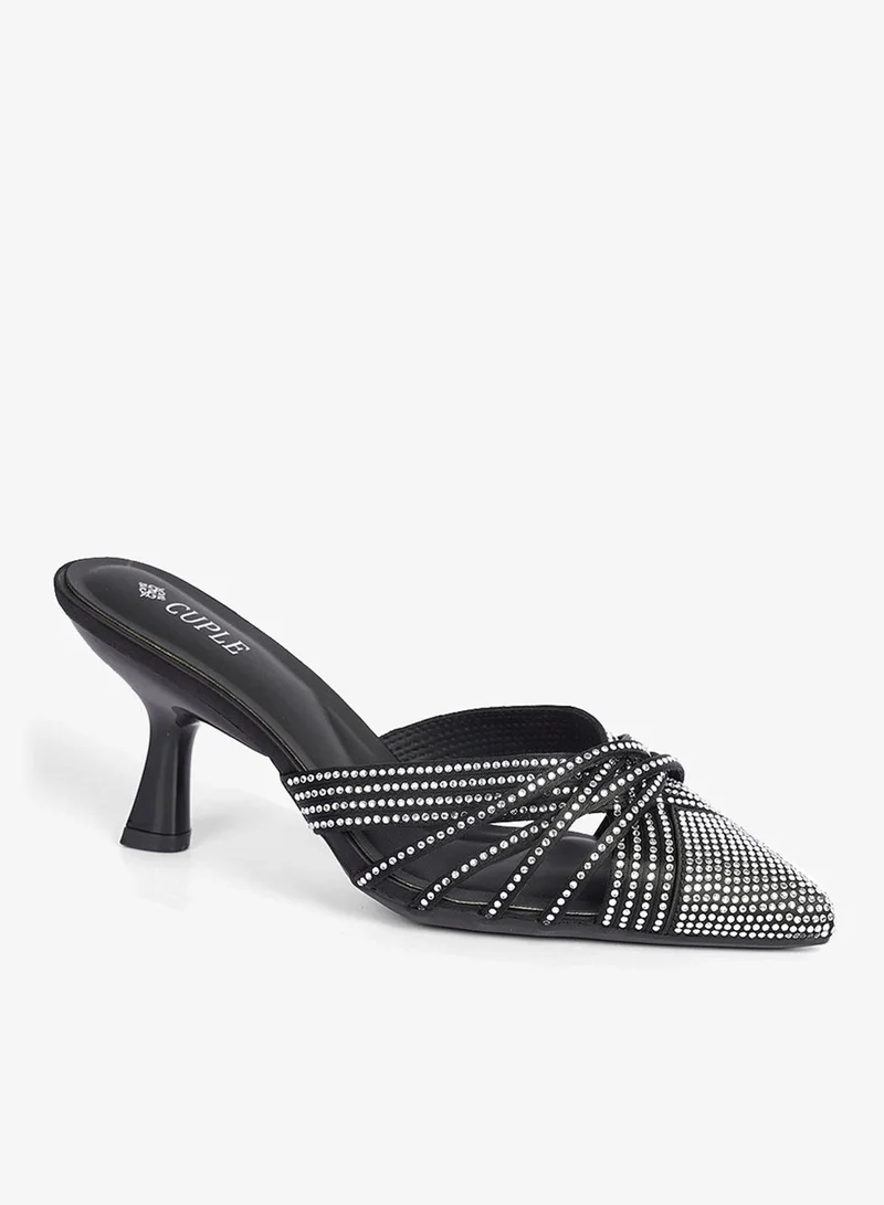 Cuple Ladies  Slip-On Mules embellished