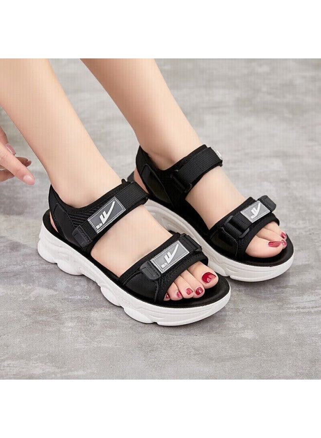 Warrior Huili Women's Outdoor Casual Sports Sandals, Versatile Breathable Beach Shoes For Students, Wsl-0297 Black, Size 36 - Image 5