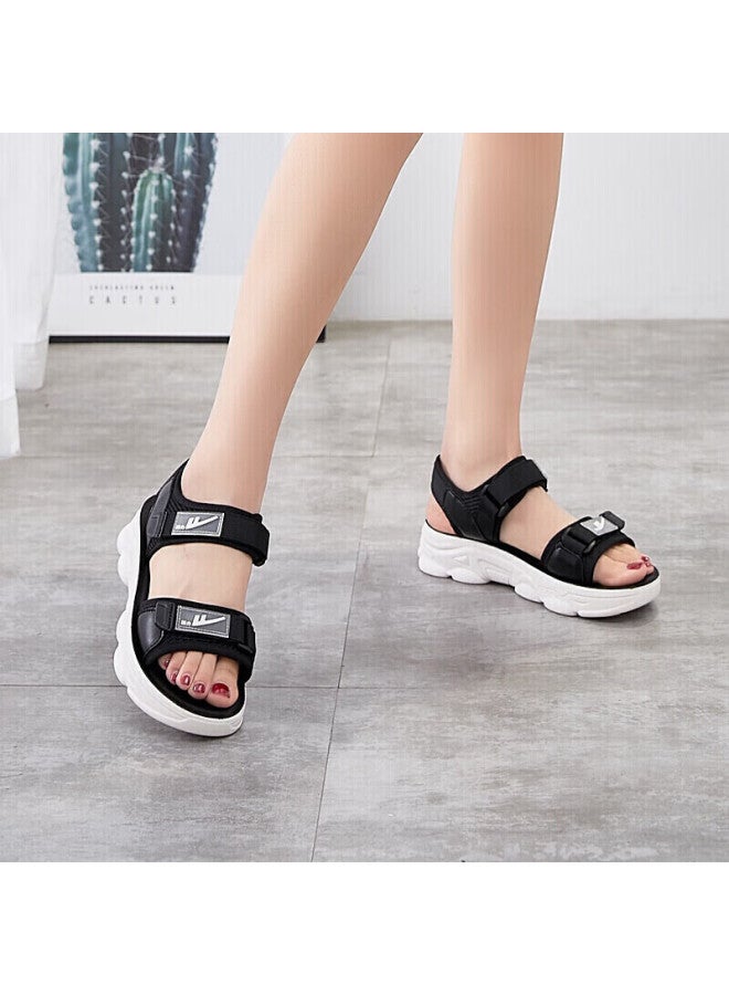 Warrior Huili Women's Outdoor Casual Sports Sandals, Versatile Breathable Beach Shoes For Students, Wsl-0297 Black, Size 36 - Image 3