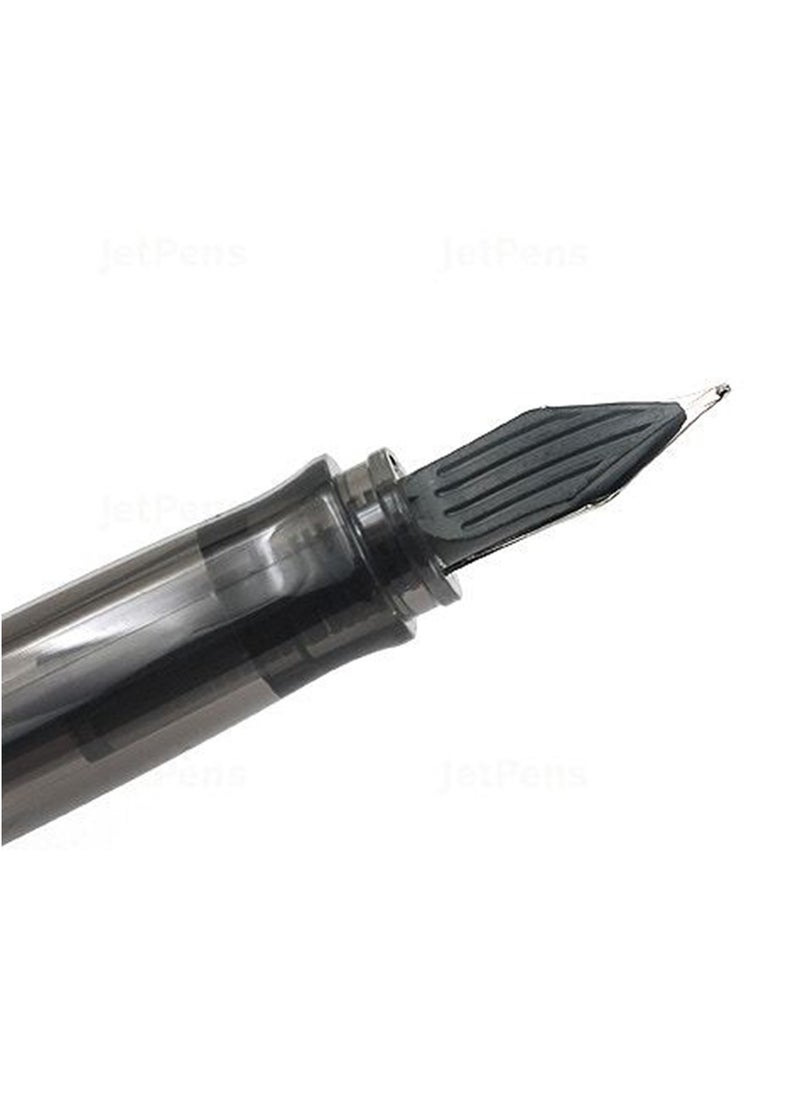 PILOT Kakuno Fountain Pen Grey Body With One Ink Cartridge Fine Tip  - Image 4