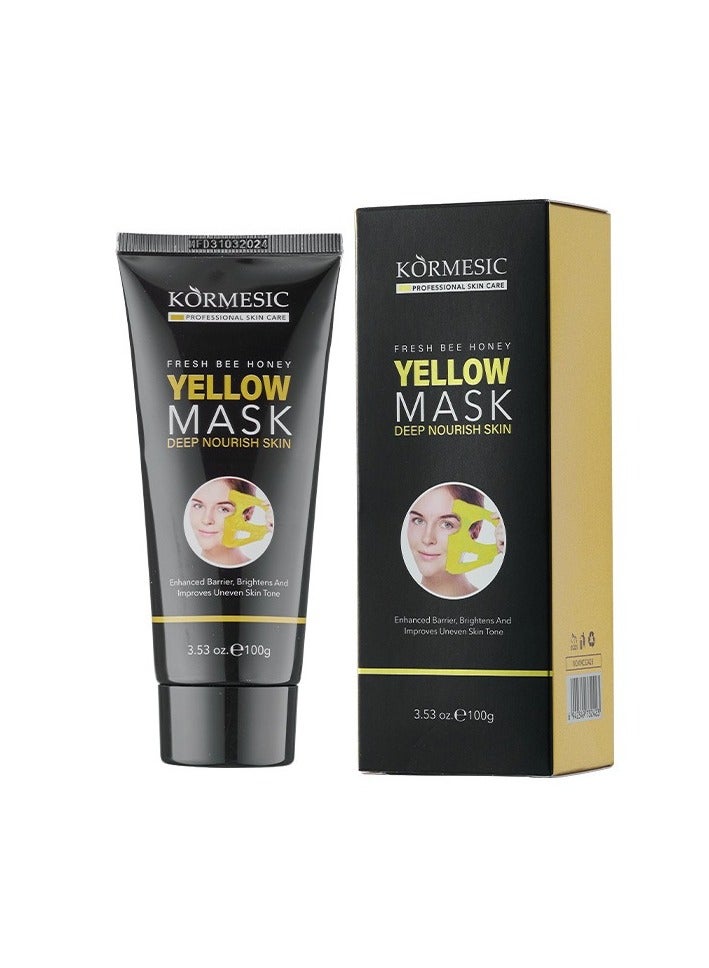 Kormesic قناع الطين الأصفر العسل-100 جرام - Image 1