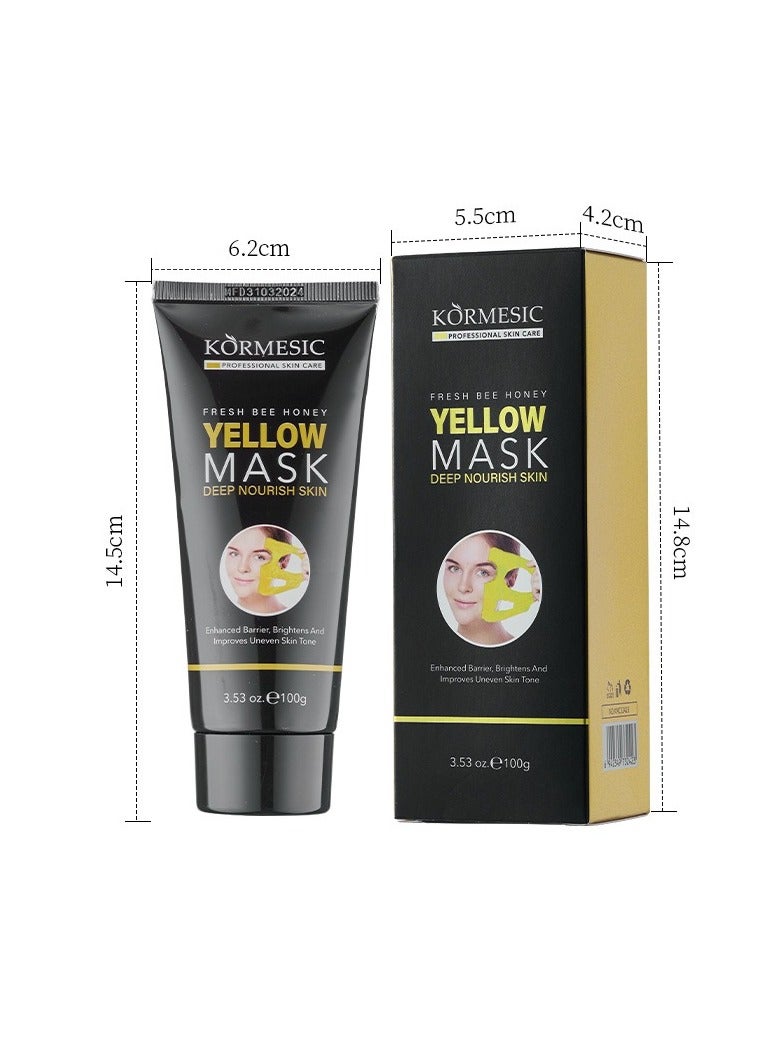 Kormesic قناع الطين الأصفر العسل-100 جرام - Image 2