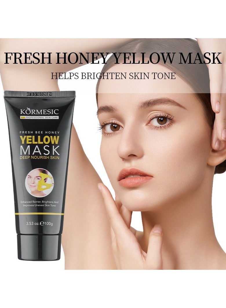 Kormesic قناع الطين الأصفر العسل-100 جرام - Image 3