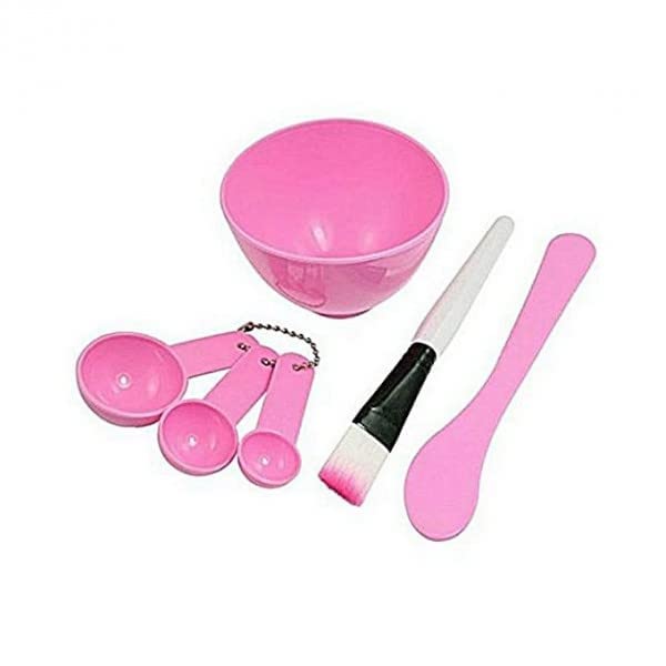 Aishu Facial Bleach Face Mask Mixing Bowl Set for Parlor Use (Pink) - Image 3