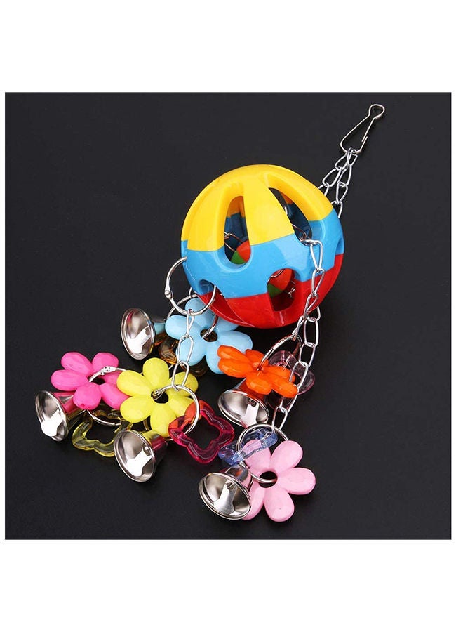 NIBEMINENT Bird Cage Toy With Hanging Bell Multicolour ‎13.7 x 12.8 8.2cm - Image 3