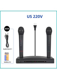 2.4G Wireless Dual Mic Home Stage KTV Conference System Medium gauge (220V 50Hz)