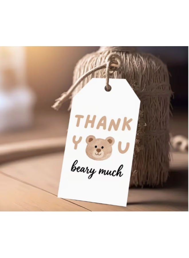 بطاقات هدايا الشكر - ١٢ وجه دب تيدي - Image 4