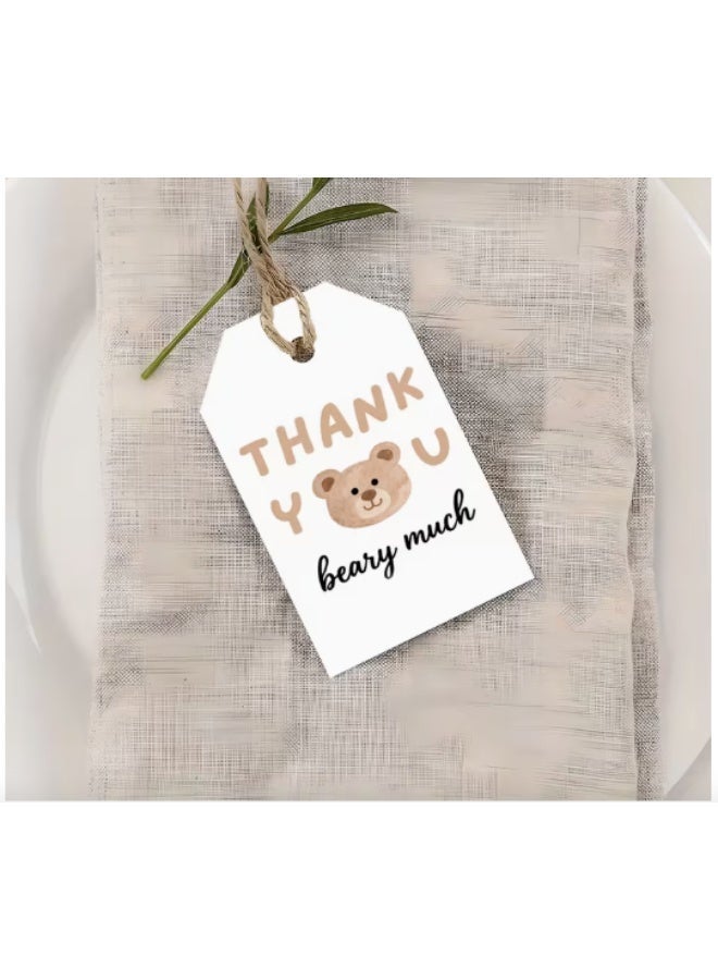 بطاقات هدايا الشكر - ١٢ وجه دب تيدي - Image 3