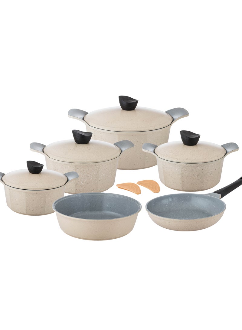 LAHOYA 12-piece cookware set made of high-quality granite with Korean materials and specifications and Saudi industry - Image 1