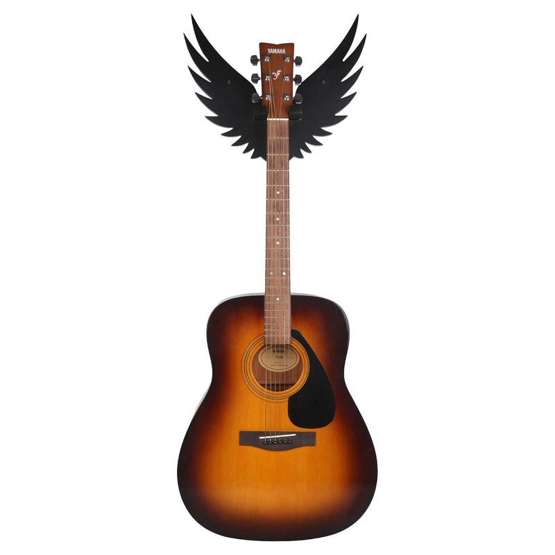 Clapbox Guitar Wall Hanger/Stand - Eagle Wings Design, suitable For Acoustic, Electric Guitars and Ukulele, black (CB-001) - Image 1
