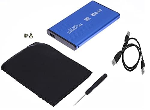AlexVyan Blue USB 2.0 SATA 2.5-inch Laptop Portable External Hard Disk Casing Support 1 TB (Silver) - Image 2