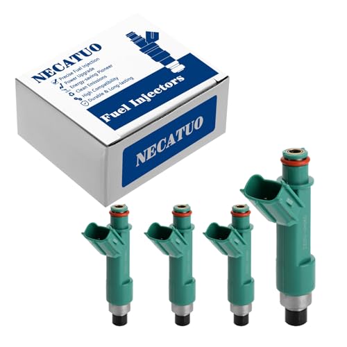 NECATUO Set of 4 Fuel Injectors Compatible with Toyota Corolla Camry Rav4 Solara Scion tC 24L Replaces 2325028080 FJ758 8001735N - Image 1