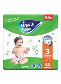 Fine Baby Diaper Size 3 Medium (4-9 kg) 52 Diapers  - Image 1