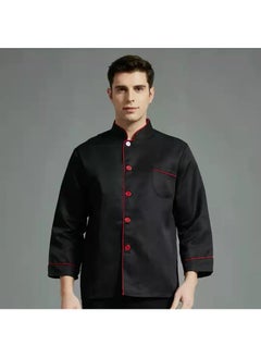 NIBEMINENT Men's and Women's Universal Chef Uniform  Collar Restaurant Kitchen Female Chef Coat Catering Clothing Chef Uniform  - Image 1