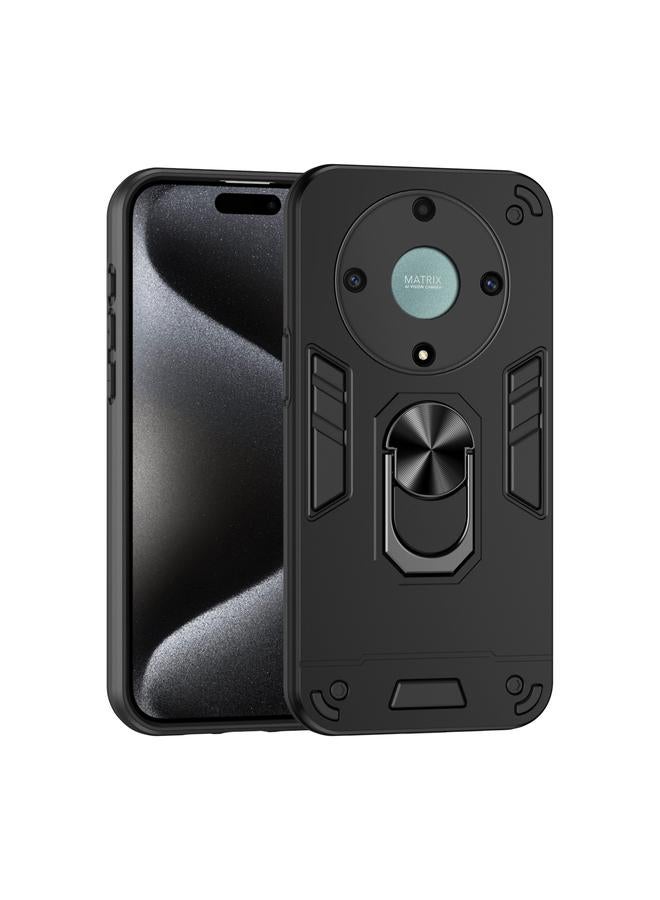 Green Tiger Case For Honor X9a Shockproof Metal Ring Holder Phone Case - Image 1