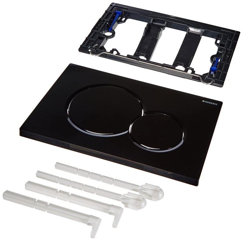 Geberit جيبرِيت G115770DW5 سيغما 01 لوحة تشغيل مزدوجة 16 8 GPF باللون الأسود اللامع