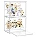 Attelite Acrylic Display Case3 Layer Clear Display Case Adjustable Display Box Stand with 2 Movable Dividers 2 Pack Small Showcase Magnetic Door for Collections Mini Figures - Image 3