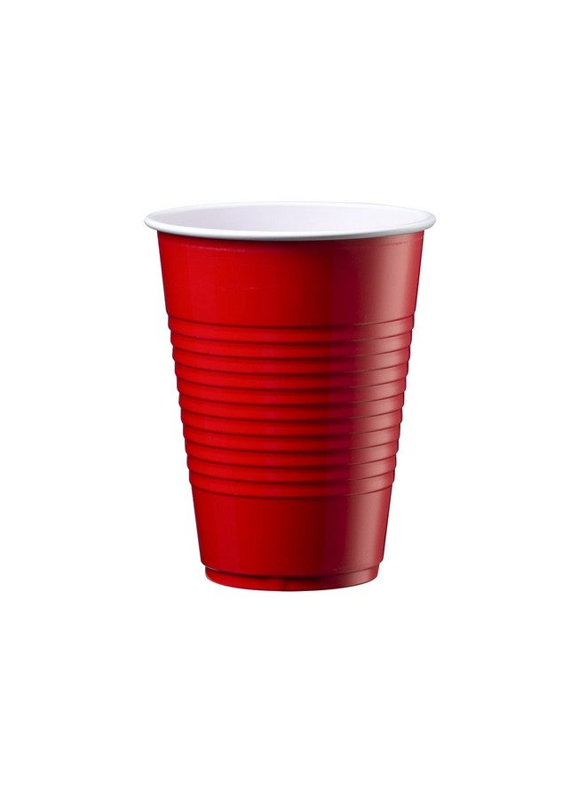 قوستو عبوة مريحة [16 أونصة - 240 كوبًا بلاستيكيًا أحمرًا للاستخدام مرة واحدة، أكواب شرب للحفلات والمناسبات والاستخدام اليومي] - Image 2