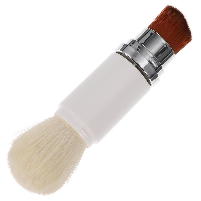 2-in-1 Telescopic Double-head Makeup Brush Portable Fluffy Powder and Foundation Brush for Precise Face Blending and Travel Use - Image 1