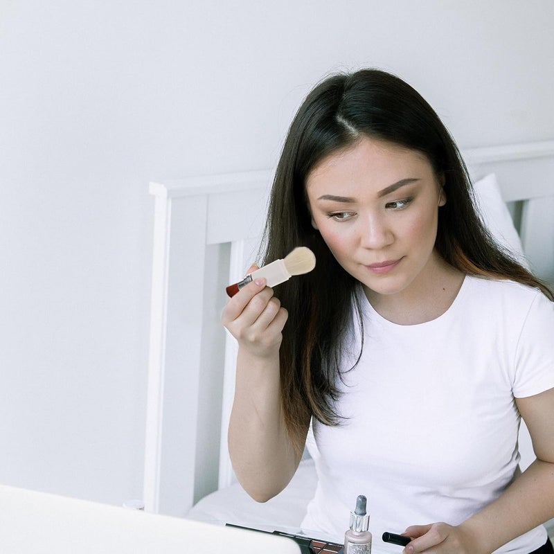 2-in-1 Telescopic Double-head Makeup Brush Portable Fluffy Powder and Foundation Brush for Precise Face Blending and Travel Use - Image 5