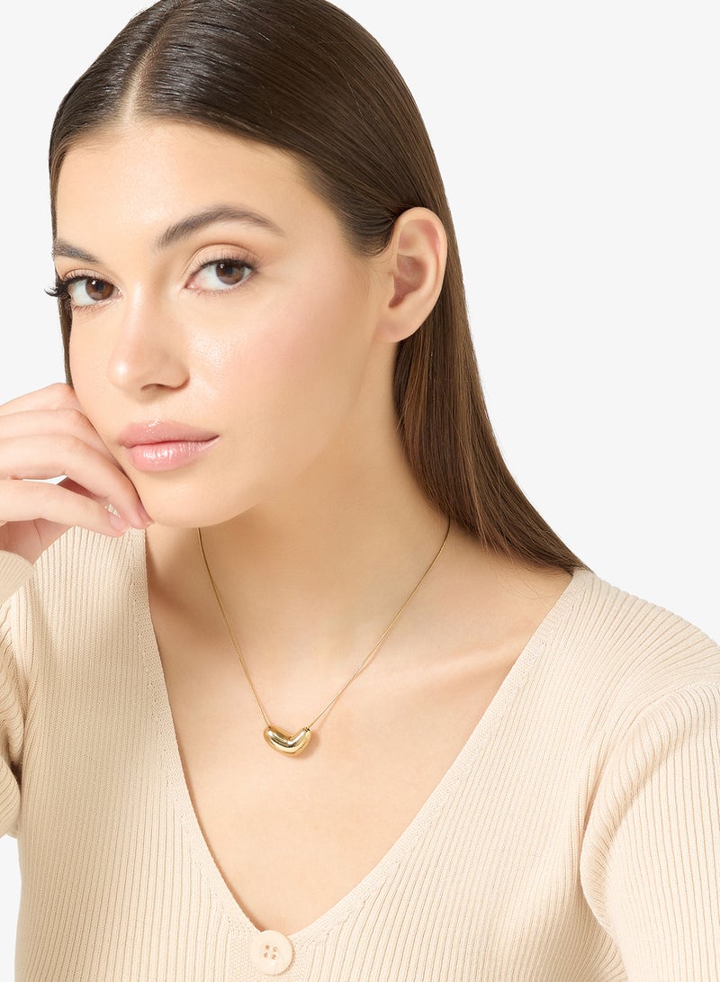 ELLA Gold Bold Statement Necklace - Image 4