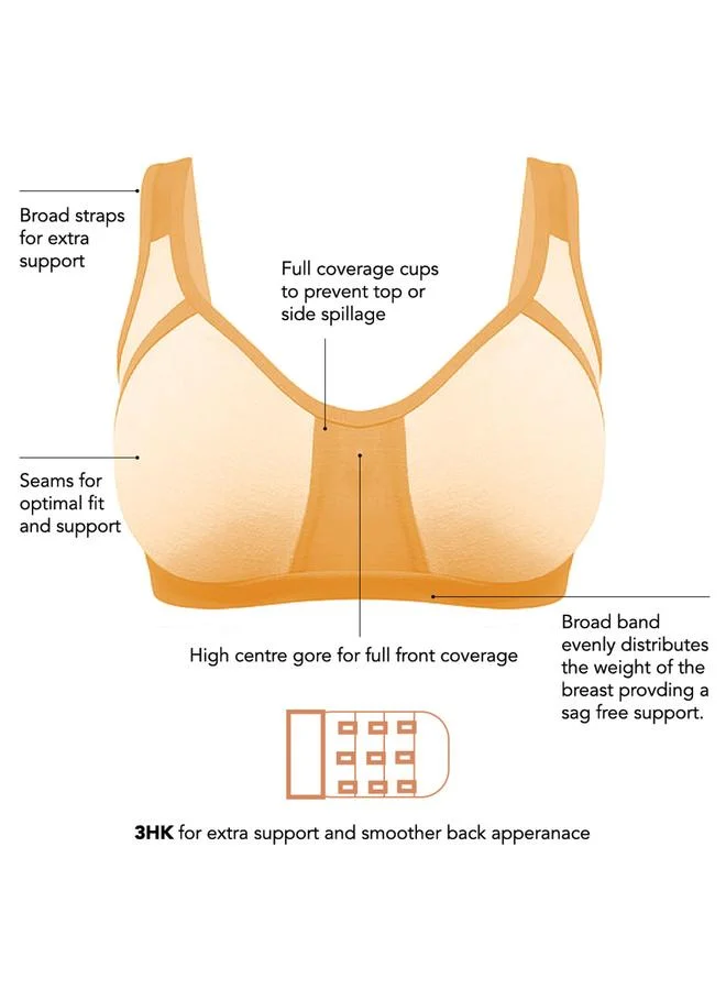 Clovia  Grey and Blue Non-Padded Non-Wired Full Coverage Bra for Women | Best Price UAE