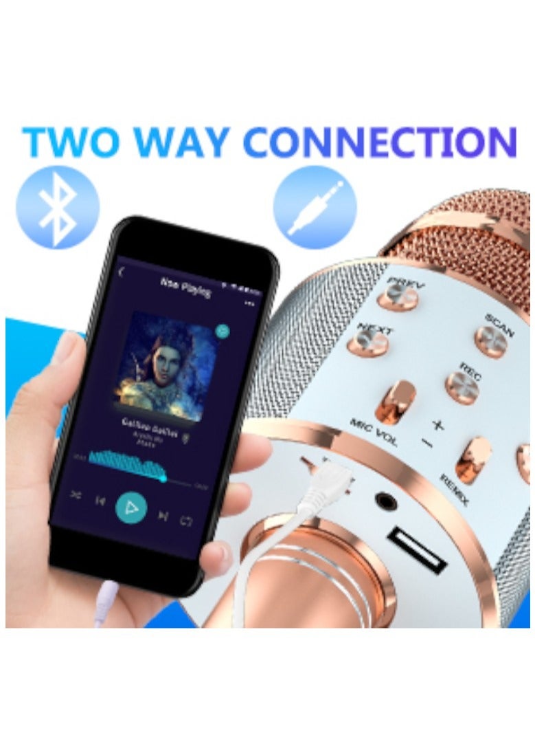 Bluetooth Wireless Microphone Handheld Karaoke With Mic Usb Mini Home For Music Playing Singing Speaker Player - Image 5