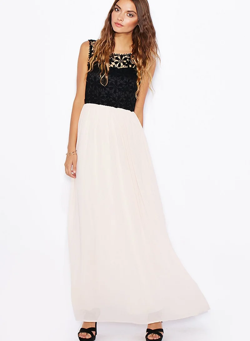 Club L Crochet Maxi Dress