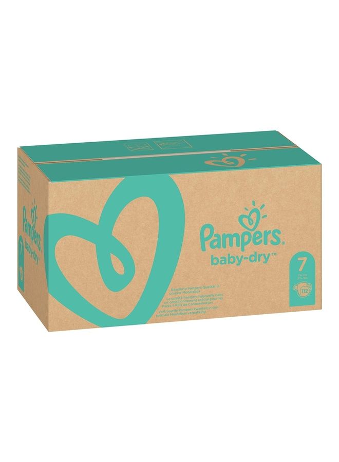 Pampers Pack of 112 Baby Dry Size Strong and Stretchy Monthly Nappies - Image 2