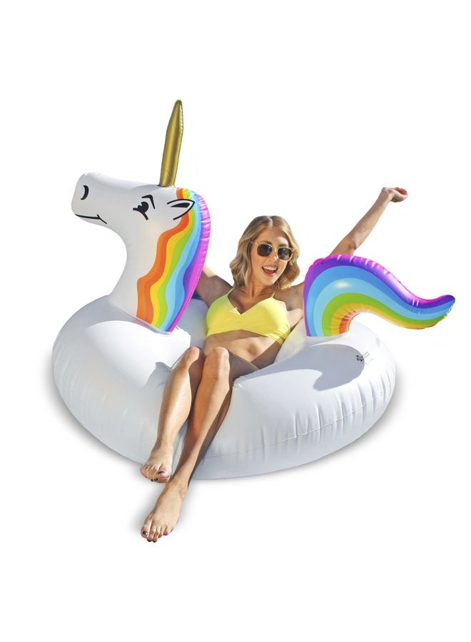 GoFloats Unicorn Pool Float Party Tube - Inflatable Rafts, Adults & Kids - Image 3