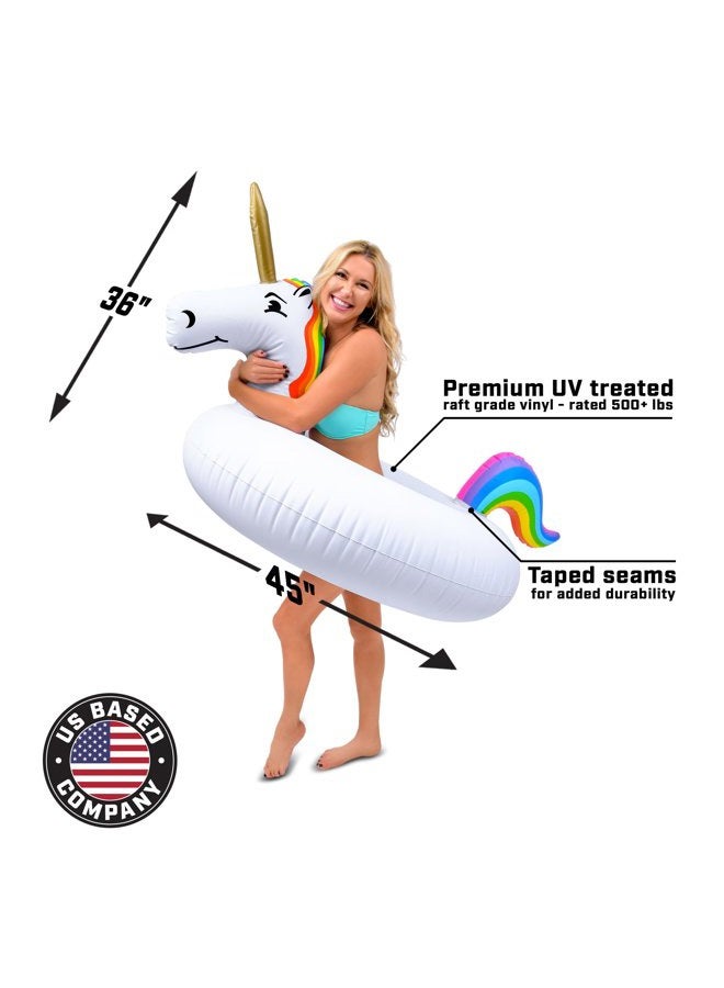 GoFloats Unicorn Pool Float Party Tube - Inflatable Rafts, Adults & Kids - Image 4