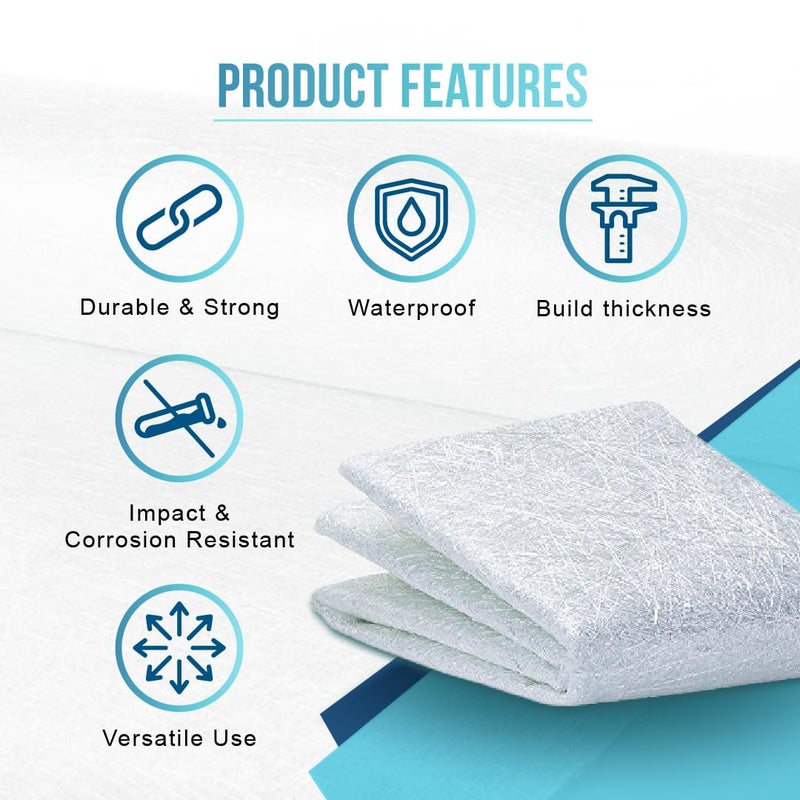 TRUE COMPOSITES Fiberglass Chopped Strand Mat (.75 oz x 50 Wide - 30 Feet- 10 Yard). Waterproof, Durable, and Strong. Repair, Rebuild u0026 Reconstruct Interior Products or Automotive. - Image 3