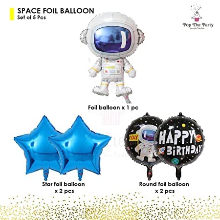 Pop The Party 5pcs Super Space Theme Universe Planets Birthday Galaxy Theme Party Balloons Décor - Image 2