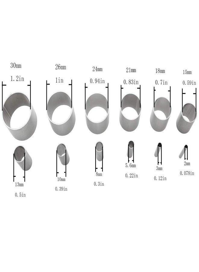 Longdex Clay Cutter 12PCS Hollow Round Stainless Steel Sculpting Punch Tool for Polymer Ceramic Pottery Indentation Circle Shape Cutters Mold - Image 5