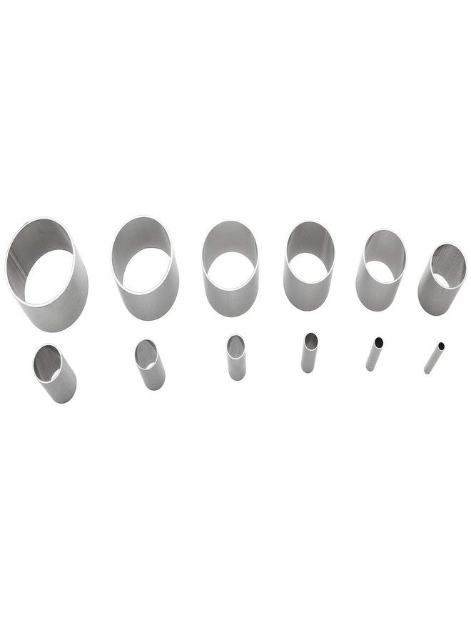 Longdex Clay Cutter 12PCS Hollow Round Stainless Steel Sculpting Punch Tool for Polymer Ceramic Pottery Indentation Circle Shape Cutters Mold - Image 1