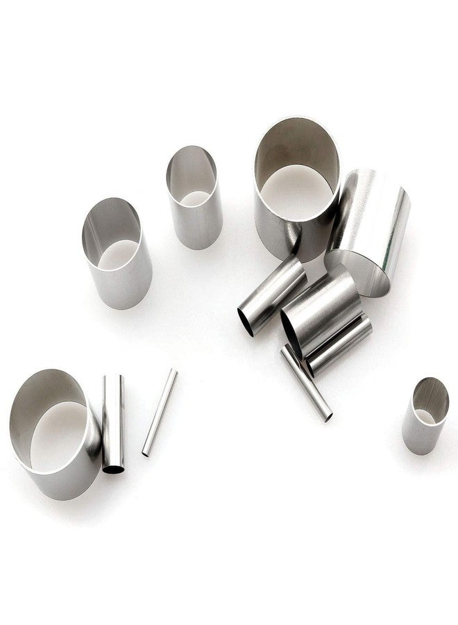 Longdex Clay Cutter 12PCS Hollow Round Stainless Steel Sculpting Punch Tool for Polymer Ceramic Pottery Indentation Circle Shape Cutters Mold - Image 4