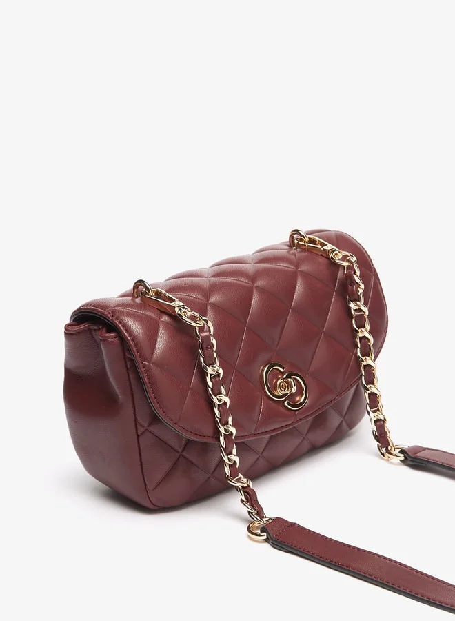 Celeste Women's Quilted Crossbody Bag with Flap Closure
