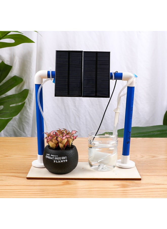 科技小制作科学实验科教玩具材料包小学发明套组儿童太阳能浇花器-颜色:蓝色成品不含花瓶和瓶子  - Image 1